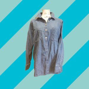 Loft, Denim Button-up shirt, XL